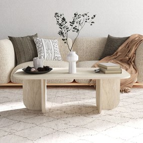 Τραπεζάκι Σαλονιού Τραβερτίνη CATREAL 120x60x41.4