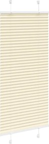 vidaXL Πλισέ περσίδα Κρέμα 55x150 cm Πλάτος υφάσματος 54,4 cm
