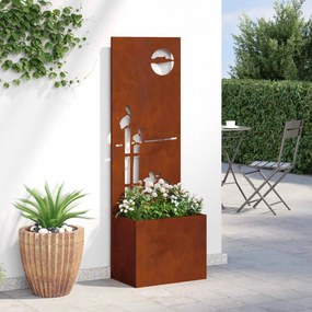 vidaXL Οθόνη Ιδιωτικότητας Κήπου Σκ rusty 50 x 32 x 150 εκ