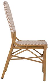 ΚΑΡΕΚΛΑ ΑΛΟΥΜΙΝΙΟΥ BAMBOO LOOK ΦΥΣΙΚΟ - ΛΕΥΚΟ HM5927.03 46x56x95Yεκ.