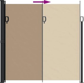 vidaXL Σκίαστρο Πλαϊνό Συρόμενο Taupe 200 x 500 εκ.