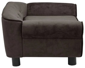 vidaXL Καναπές - Κρεβάτι Σκύλου Καφέ 72 x 45 x 30 εκ. Βελουτέ