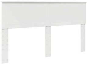 vidaXL Κεφαλάρι με κεφαλάρι Λαμπερό Λευκό 160 cm Επεξεργασμένο ξύλο