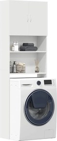 vidaXL Ντουλάπι πλυντηρίου ρούχων Λευκό 64x24x190 cm Ξύλινη κατασκευή
