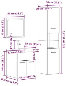 ΣΕΤ ΕΠΙΠΛΩΝ ΜΠΑΝΙΟΥ 4 ΤΕΜΑΧΙΩΝ ΓΚΡΙ ΣΚΥΡΟΔΕΜΑΤΟΣ ΑΠΟ ΕΠΕΞ. ΞΥΛΟ 3324898