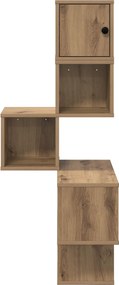 vidaXL Ράφι Γωνίας Τοίχου Artisan Δρυς 48 x 48 x 120 εκ.