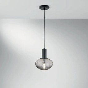 Φωτιστικό Οροφής Κρεμαστό I-Ripple-S18-NER E27 150x18cm Black Luce Ambiente Design