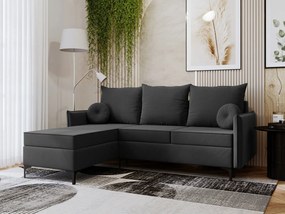 Γωνιακός καναπές Leon L-Gkri Skouro-Αριστερή