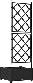 vidaXL Γλάστρα Κήπου Μαύρο 40 x 40 x 125,5 εκ. PP