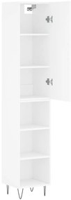 vidaXL Ντουλάπι Λευκό 34,5 x 34 x 180 εκ. από Επεξεργασμένο Ξύλο