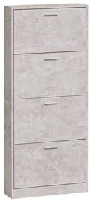 vidaXL Παπουτσοθήκη Γκρι Σκυροδέματος 59x17x150 εκ. Επεξεργασμένο Ξύλο