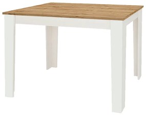 Τραπέζι μελαμίνης Darlen Megapap χρώμα λευκό - sapphire oak 110x72x74εκ.