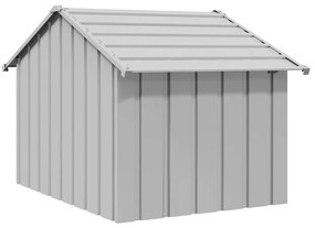 vidaXL Σπιτάκι σκύλου με οροφή 83x130x85 cm Γαλβανισμένος χάλυβας