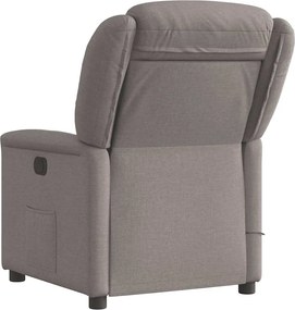 vidaXL Πολυθρόνα Μασάζ Ανακλινόμενη Taupe Υφασμάτινη