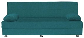 Καναπές Κρεβάτι Τριθέσιος LAURA Πετρόλ 190x75x80cm