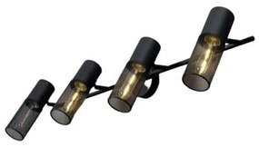 Φωτιστικό Τοίχου - Απλίκα OD604S84BK 4ΧΕ27 84Χ16Χ20 Black Aca Decor Metal