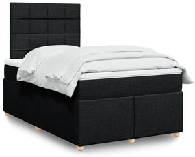 ΚΡΕΒΑΤΙ BOXSPRING ΜΕ ΣΤΡΩΜΑ ΜΑΥΡΟ 120X190 ΕΚ. ΥΦΑΣΜΑΤΙΝΟ 3291221