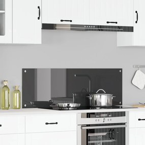 vidaXL Πλακάκι Κουζίνας Σκούρο Γκρι 120x40x0,6 εκ. Σκληρυμένο Γυαλί