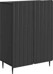 vidaXL Πλαϊνό γραφείο Μαύρο 66 x 34,5 x 92 εκ. Επεξεργασμένο Ξύλο