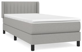 ΚΡΕΒΑΤΙ BOXSPRING ΜΕ ΣΤΡΩΜΑ ΑΝΟΙΧΤΟ ΓΚΡΙ 90X190 ΕΚ. ΥΦΑΣΜΑΤΙΝΟ 3129833