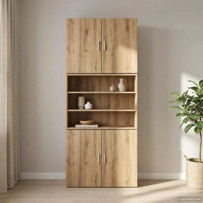 vidaXL Ντουλάπα Τοίχου Artisan Δρυς 80 x 42,5 x 64 εκ