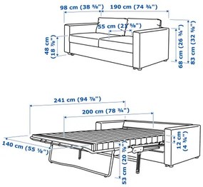 VIMLE διθέσιος καναπές-κρεβάτι 095.452.71