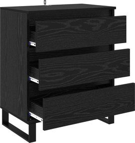 vidaXL Πλαϊνό γραφείο Μαύρη Οξυά 60 x 35 x 70 cm Επεξεργασμένο Ξύλο