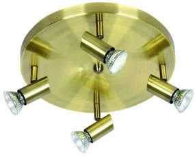 Σποτ Φωτιστικό Οροφής 4XGU10 μεταλλικό 9075-4Φ Inlight-9075-4Φ-Οξυντέ-Μπρονζέ 9075-4Φ-Οξυντέ