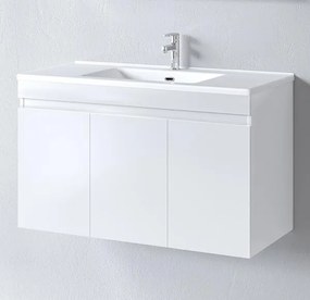 Bathroom Βench with Sink OMEGA 100 White 97x44x60 cm 100x46x60 εκ.