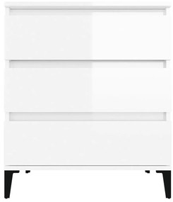 vidaXL Ντουλάπι Γυαλιστερό Λευκό 60x35x70 εκ. από Επεξεργασμένο Ξύλο