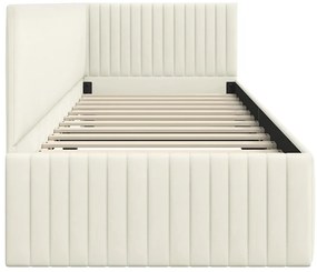 vidaXL Κρεβάτι Γωνίας με κεφαλάρι Κρεμ 80 x 200 cm Βελούδο