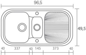 Νεροχύτης Sanitec 301-Metallic Space