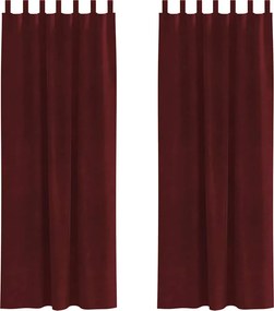 vidaXL Κουρτίνες 2 τμχ. Κόκκινο 140 x 260 cm Βελούδο