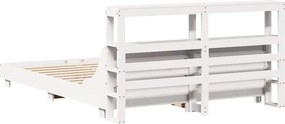 vidaXL Σκελετός Κρεβ. Χωρίς Στρώμα Λευκό 120x200 εκ Μασίφ Πεύκο