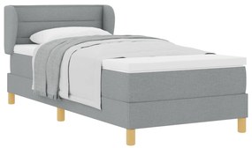 vidaXL Κρεβάτι με Στρώμα Φωτεινό Γκρι 80x200 εκ. Υφάσματος