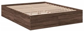 vidaXL Πλαίσιο Κρεβατιού Καφέ Δρυς 150x200 εκ. Επεξεργασμένο Ξύλο