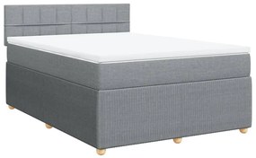 vidaXL Κρεβάτι Boxspring με Στρώμα Αν. Πράσινο 160x200εκ Υφασμάτινο