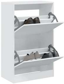 vidaXL Παπουτσοθήκη Λευκή 60x34x96,5 εκ. από Επεξεργασμένο Ξύλο