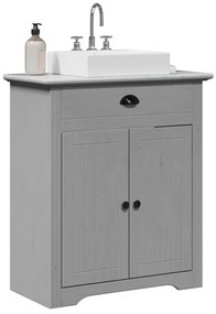 vidaXL Ντουλάπι νιπτήρα μπάνιου BODO Γκρι 70x35x80 cm
