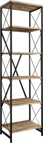 Βιβλιοθήκη Atlantic Πεύκο / Μαύρο PRIBE 50x30x180