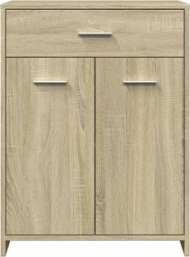 vidaXL Ντουλάπι Μπάνιου Sonoma Δρυς 60 x 33 x 80 εκ. από Επεξ. Ξύλο