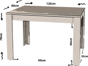 Dining Table Single 120 - Caucasian, Oak Oak