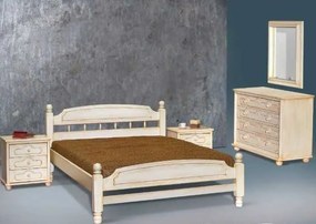 Κρεβάτι Ξύλινo Mασίφ Νo5 για στρώμα 90χ200 μονό