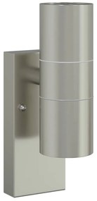 vidaXL Εξωτερικά Φωτιστικά Τοίχου 2 pcs Ασημί 7 x 10 x 22 εκ