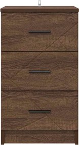 vidaXL Κομοδίνο Καφέ δρυς 38 x 38 x 66 εκ Επεξεργασμένο ξύλο