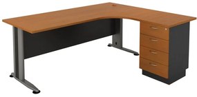 SUPERIOR COMPACT Δεξιά Γωνία Απόχρωση Dark Grey - Cherry 180x70x75 / 150x60x75cm ΕΟ995,1