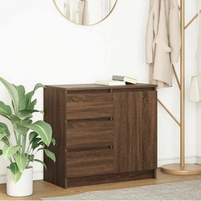 vidaXL Συρταριέρα με Συρτάρια καφέ δρυς 71x35x65 εκ. Επεξ. Ξύλο
