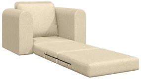 vidaXL Δάπεδο Καναπές Κρεβάτι 2 σε 1 Κρεμ 98x71x83 εκ. Ύφασμα
