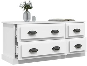 vidaXL Έπιπλο Τηλεόρασης Λευκό 100 x 35,5 x 45 εκ. Επεξεργασμένο Ξύλο
