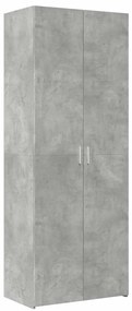 vidaXL Ραφιέρα με Ντουλάπια Γκρι Σκυροδέμ. 70x42,5x225 εκ. Επεξ. Ξύλο